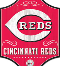 Cincinnati Reds wooden sign