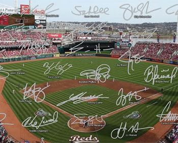 Great American Ball Park photo with signatures
