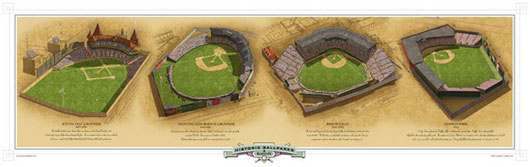 Boston ballparks poster