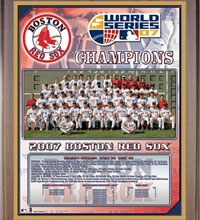 Boston Red Sox 2007 champions Healy plaque