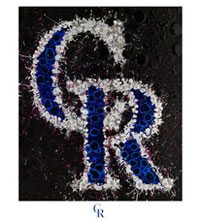 Colorado Rockies team logo fine art