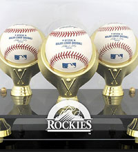 Rockies acrylic baseball display cases