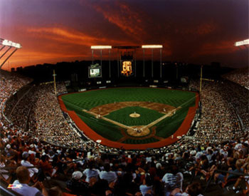 Kauffman Stadium twilight poster