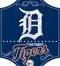 Detroit Tigers wooden sign