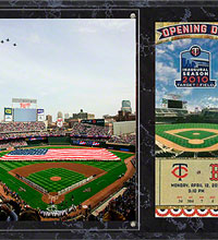 Target Field photo and ticket plaque