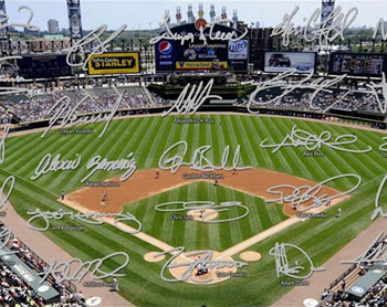 U.S. Cellular Field photo with signatures