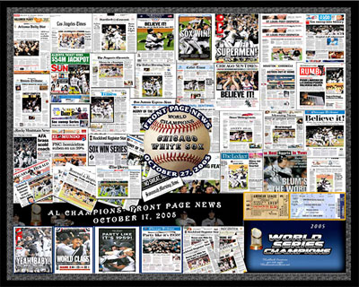 White Sox Front Page News collage poster