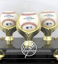 Yankees acrylic baseball display cases