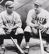 Lou Gehrig and Babe Ruth photo
