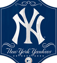 New York Yankees wooden sign