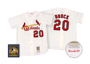 St. Louis Cardinals 1964 Lou Brock home jersey