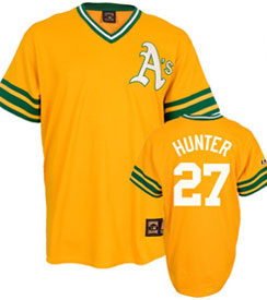 Catfish Hunter Oakland A's throwback jersey