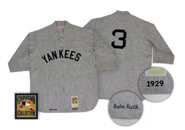 New York Yankees 1929 Babe Ruth road jersey