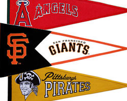 Wool baseball pennants