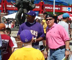 LSU outfielder Leon Landry