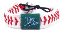 Tampa Bay Rays baseball seam bracelet