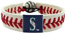 Seattle Mariners baseball seam bracelet