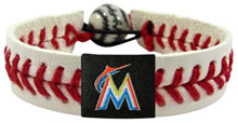 Miami Marlins baseball seam bracelet