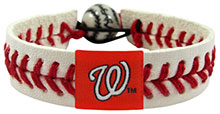 Washington Nationals baseball seam bracelet