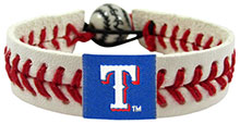 Texas Rangers baseball seam bracelet