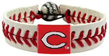Cincinnati Reds baseball seam bracelet