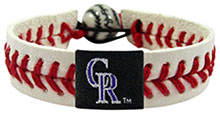 Colorado Rockies baseball seam bracelet