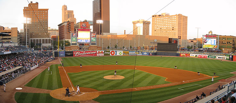 Fifth Third Field overlooks the Toledo skyline