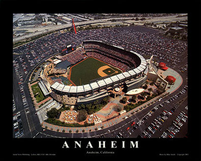 Angel Stadium aerial poster