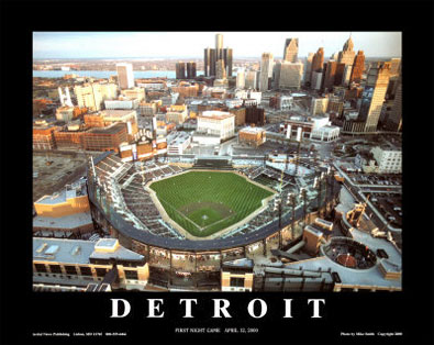 Detroit aerial poster