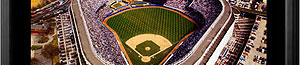 Original Yankee Stadium aerial poster and frame