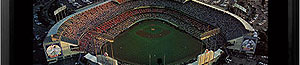 Dodger Stadium aerial poster and frame