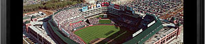 Rangers Ballpark aerial poster and frame