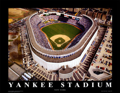 Yankee Stadium aerial poster