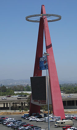 The Big A is next to the Orange Freeway