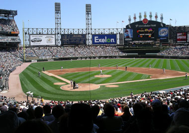 Chicago White Sox play at the new Comiskey Park
