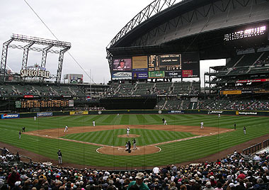 Behind home plate at Safeco Field