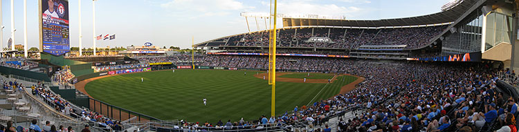 Kauffman Stadium received a $256 million facelift that was finished in 2009
