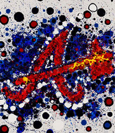 Abstract art print of Atlanta Braves logo