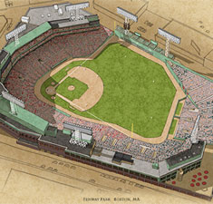 Fenway Park illustration poster