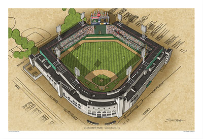 Comiskey Park art print poster