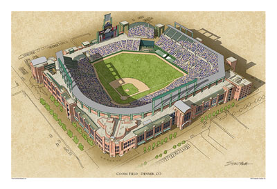 Coors Field art print poster