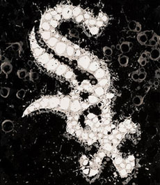 Abstract art print of Chicago White Sox logo