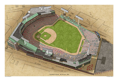 Fenway Park art print poster