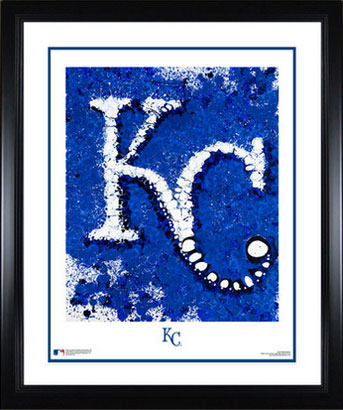 Framed and matted Royals logo art