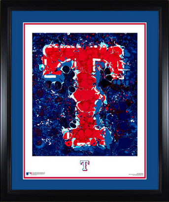 Framed and matted Rangers logo art