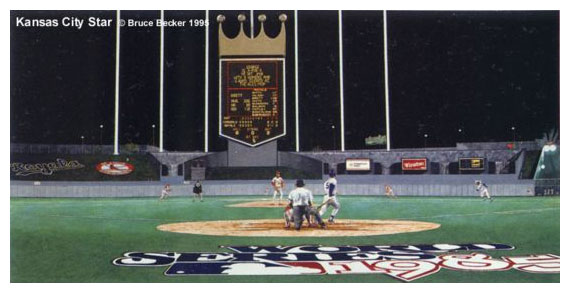 Royals Stadium 1985 World Series Lithograph