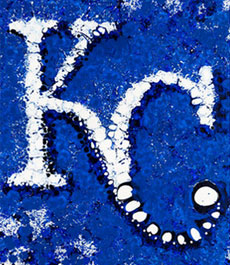 Abstract art print of Kansas City Royals logo