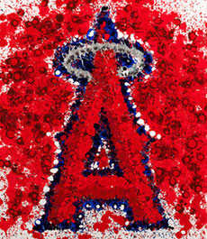 Abstract art print of Los Angeles Angels logo