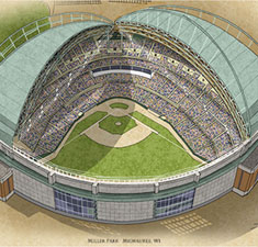 Miller Park illustration poster