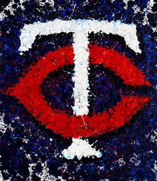 Abstract art print of Minnesota Twins logo
